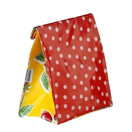 Oilcloth Lunchbag - Red Spots