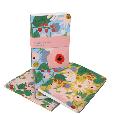 Roger la Borde Flower Mini Notebook Set 3