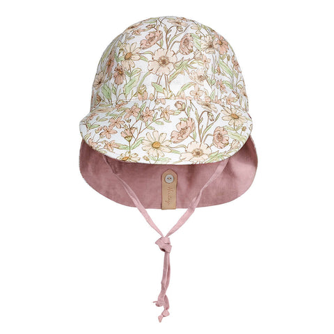 Lounger Baby Reversible Flap Sun Hat - Poppy / Rosa 3-6mths XS