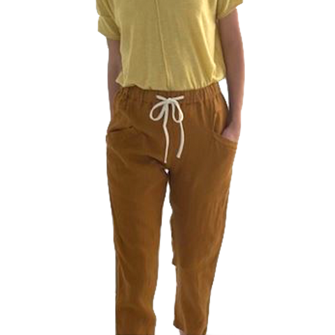 Luxe Linen Pants Turmeric