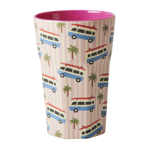 Tall Melamine Cup Pink - Cars Pink