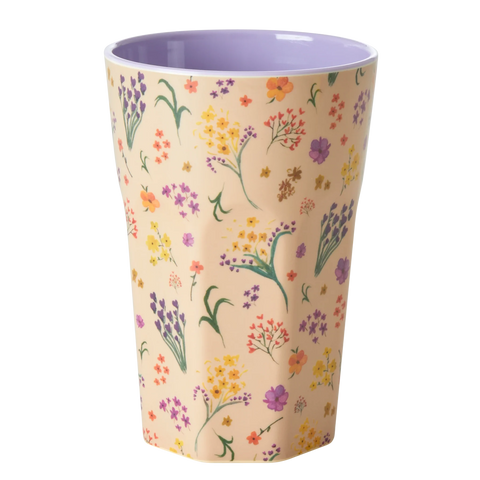 Melamine Cup with Wild Flower Print - Tall