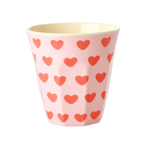 Medium Melamine Cup - Sweet Heart Print