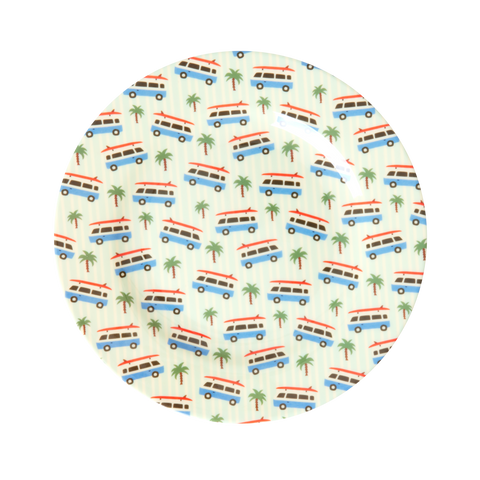 Melamine Kids Lunch Plate with Cars Print