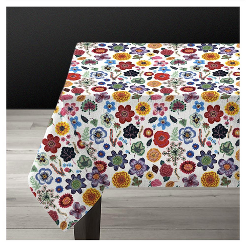 Wild Flowers Linen Tablecloth Medium