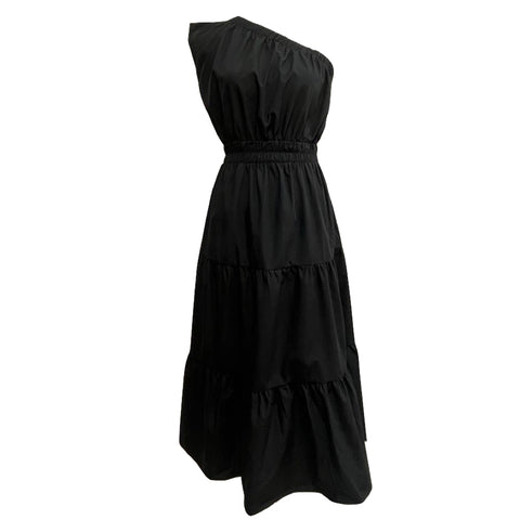 Ava Tiered Black Party Dress