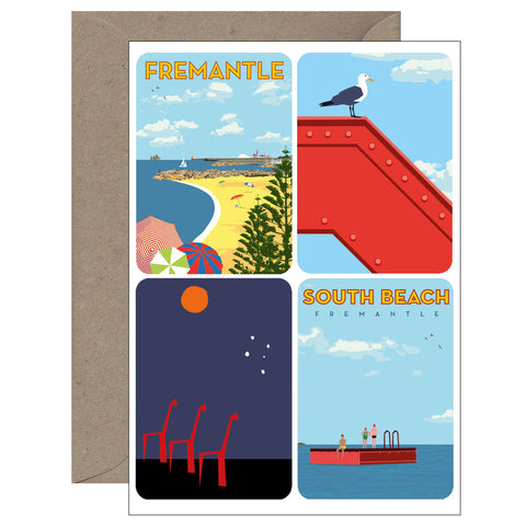 Vintage Fremantle Seagull Magnet Card