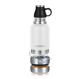 Seassun Dog Water Bottle with holder - White