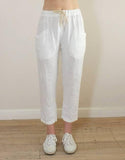 Luxe Linen Pants White