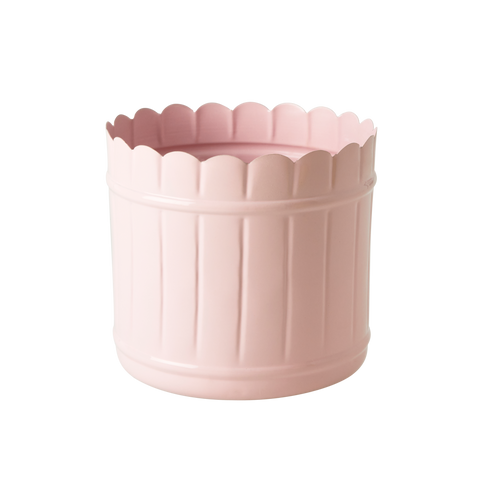 Metal Flower Pot in Ballet Slipper Pink - Large