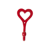 Metal Hook in Heart Shape - 3 Assorted Colours - Red, Pink and Gold