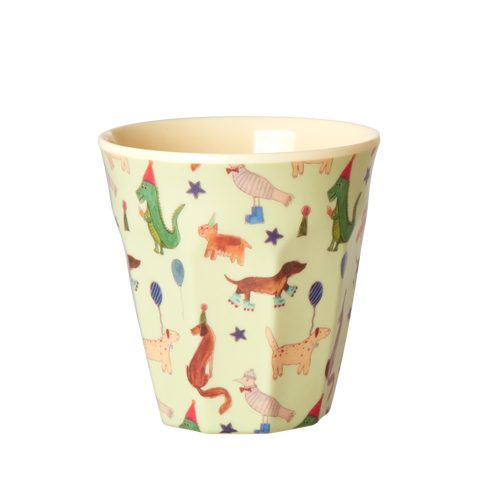 Melamine Kids Cup with Animal Print - Small - Green