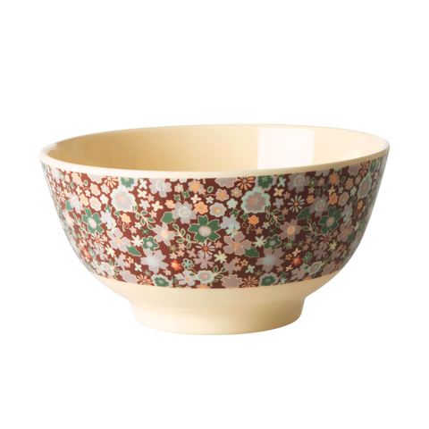 Melamine Bowl with Fall Floral Print - Medium