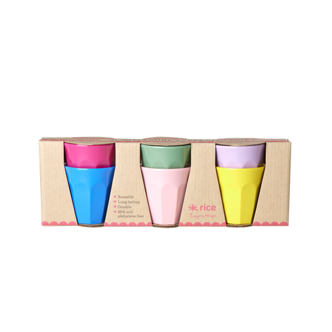 Melamine Espresso Cups Flower me Happy Colours - 6 pcs. - Giftbox
