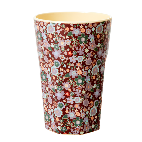 Melamine Cup with Fall Floral Print - Tall