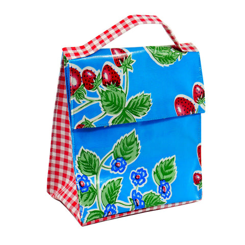 Insulated Lunchbag Blue Strawberry