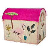 Raffia Storage Baskets- Jungle Animal Print Pink - 3 sizes