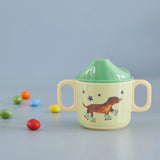 Melamine 2 Handle Baby Cup with Animal Print - Green