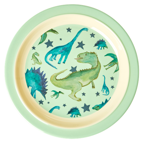 Melamine Kids Lunch Plate with Dino Print