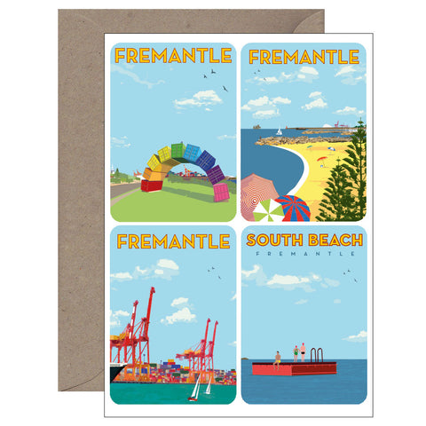 Vintage Fremantle Harbour Magnet Card