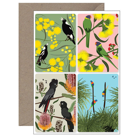 Bush Bird Magnet Card