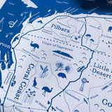 Western Australia Map Print - 3 Sizes
