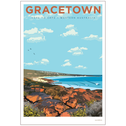 Vintage Gracetown Print A4